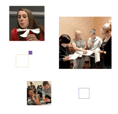 Three examples of PD sessions being conducted Three examples of PD sessions being conducted