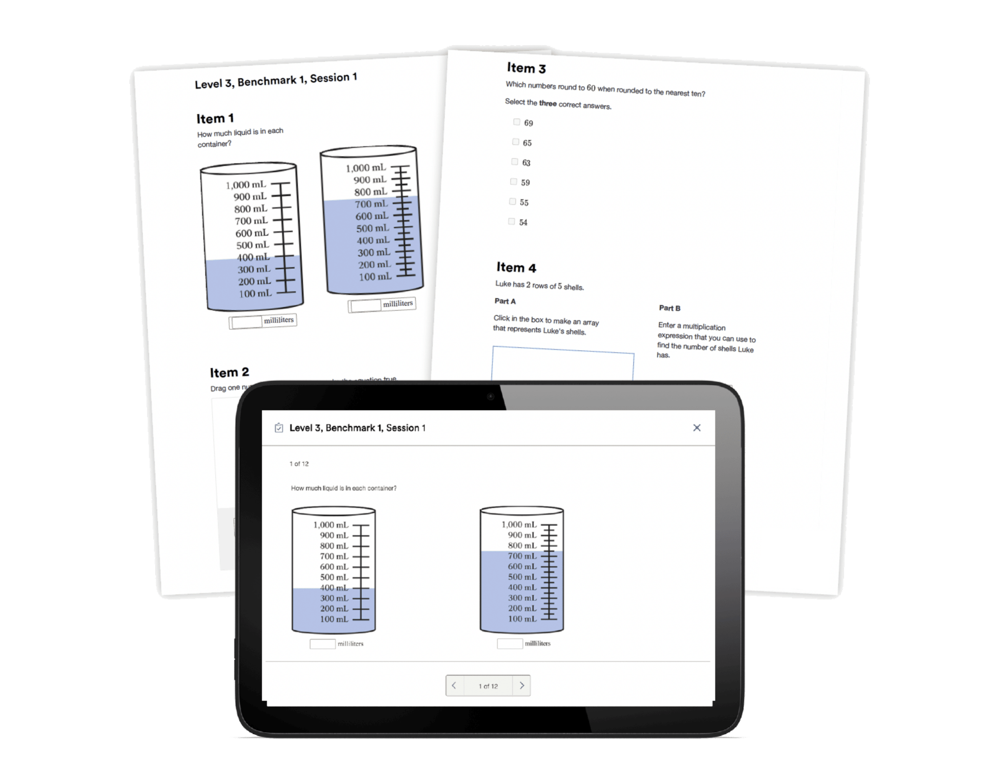 Benchmark Assessments Samples - Printed and Digital 