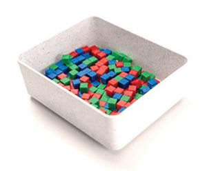 Image showing a small basket with assorted centimeter cubes