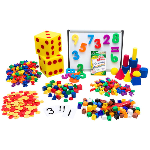 The Eureka Math basic kit for Grade PK only includes the most essential items for a class of 24 students. 