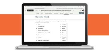 This image of the Materials list from the Great Minds Digital Platform for Grade Level 2 Module 2 Part II shows teachers exactly what materials to gather. Some of the key materials in <a href=