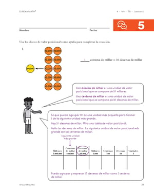 Imagen de una página de Acompañante para la práctica del libro Aplicar de Eureka Math Squared del nivel 4 