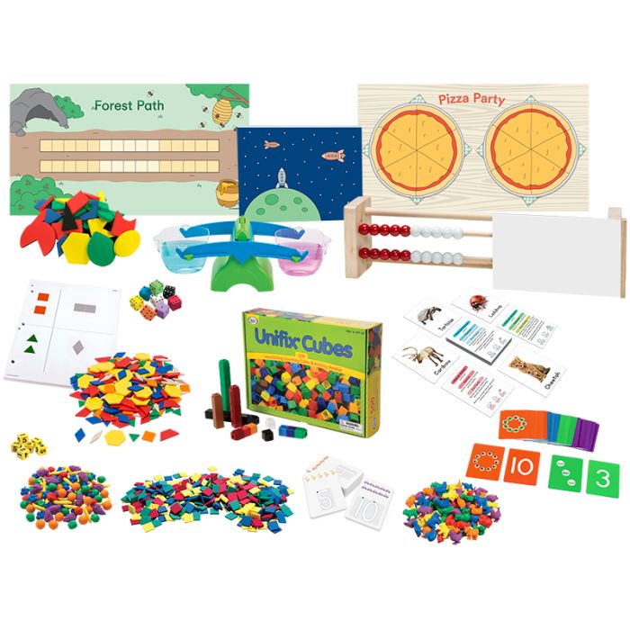 The Eureka Math Squared supplemental kit for prekindergarten includes additional materials for 6 more students.  
