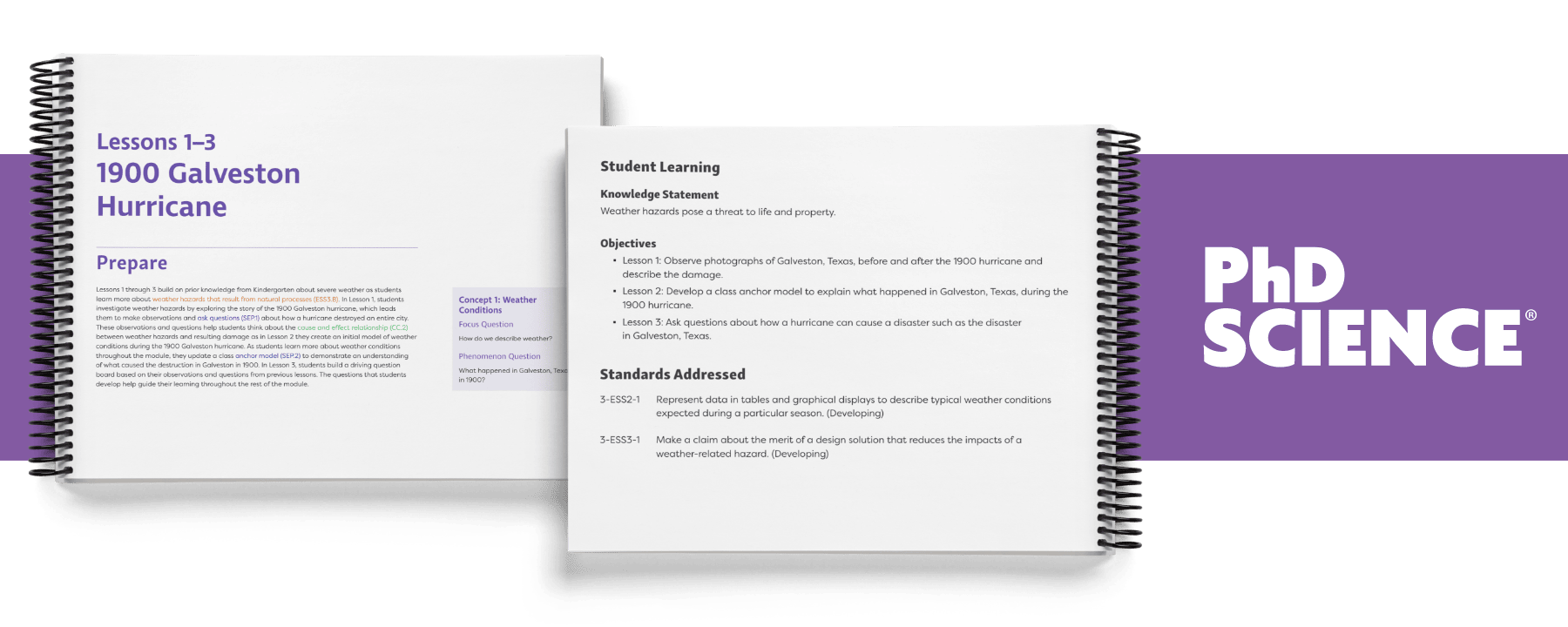 PhD Science - Sample Prepare page from the Teacher Edition book