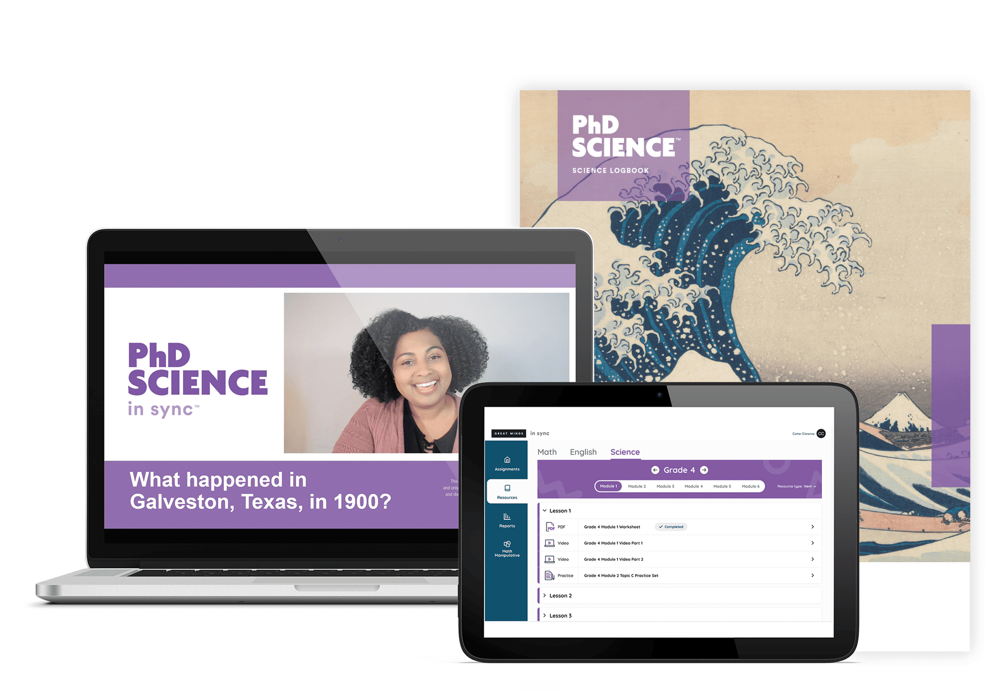 PhD Science components, including PhD Science in Sync, PhD Science digital resources, and PhD Science Science Logbook PhD Science components, including PhD Science in Sync, PhD Science digital resources, and PhD Science Science Logbook
