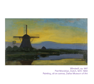 A fine art example from PhD Science, featuring Windmill by Piet Mondrian