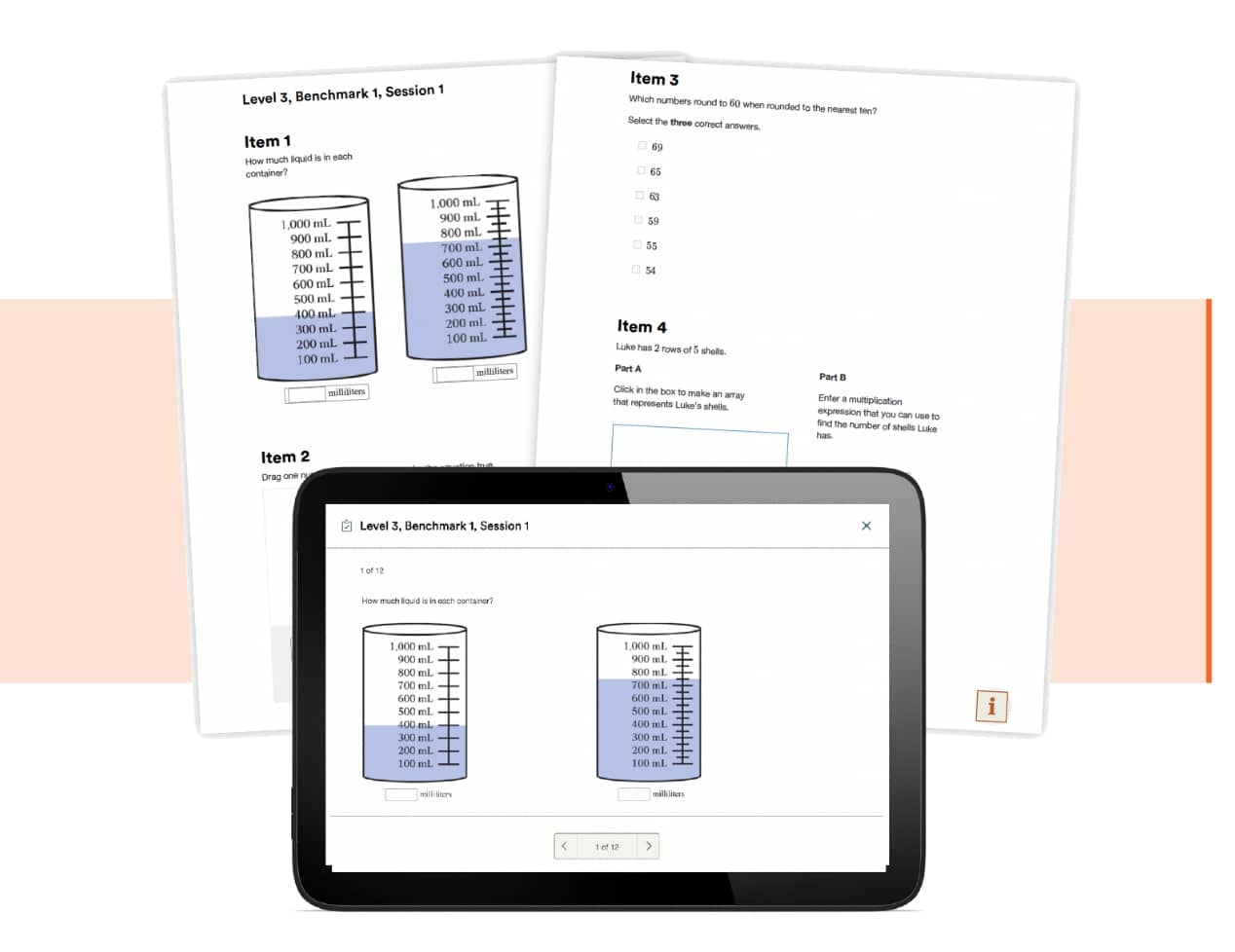 Print and digital Benchmark Assessment Sample - Eureka Math Squareds